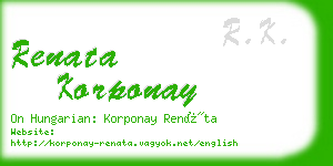 renata korponay business card